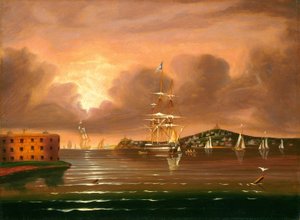 Cielo minaccioso, Baia di New York da Thomas Chambers