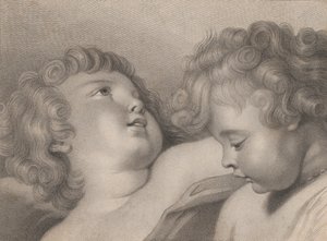 Due teste di cherubini, 1800 da Thomas Cheesman