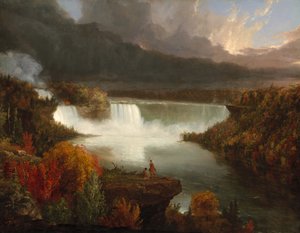 Vista lontana delle cascate del Niagara, 1830