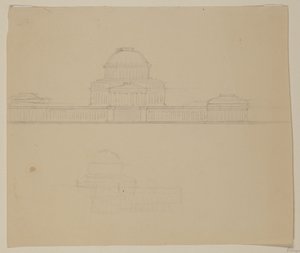 Elevazione della Ohio State House, c.1838