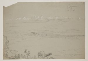 Lago Yverdon o Neuchatel dalla collina Chaumont, Svizzera, 1841