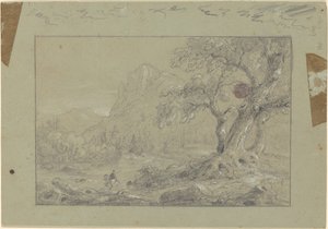 Studio per "Il guado di montagna" da Thomas Cole