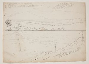 Vista verso le montagne di Ossipee; Vista con montagne lontane