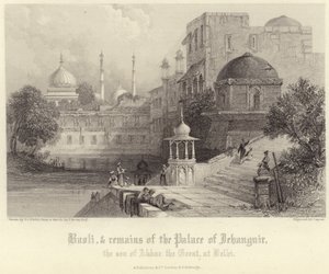 Baoli e resti del Palazzo di Jehanguir da Thomas Colman Dibdin