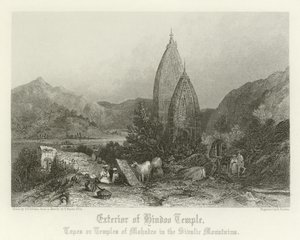 Esterno di un tempio indù da Thomas Colman Dibdin