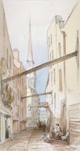 Huggin Lane, Città di Londra, 1851 da Thomas Colman Dibdin