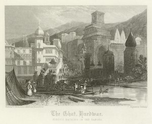 Il ghat, Hurdwar, India da Thomas Colman Dibdin