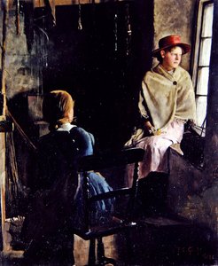 Interno di un cottage, Newlyn (1884) da Thomas Cooper Gotch