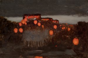 Parata di lanterne (olio su tela)