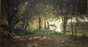 Paesaggio, fiume e foresta da Thomas Corwin Lindsay