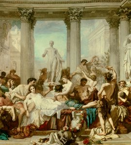 (dettaglio) I Romani della Decadenza, dipinto di Thomas Couture (1815-1879) da Thomas Couture