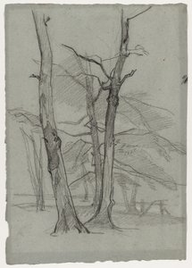 Studio di Paesaggio con Alberi da Thomas Couture