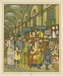 Persone che fanno acquisti in una galleria da Thomas Crane