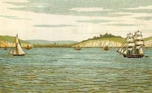 Bianche scogliere di Dover viste da una traversata del Canale da Thomas Crane
