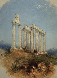 Il Tempio di Giove Olimpio, Atene da Thomas Creswick