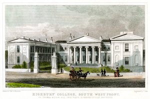 Highbury College, fronte sud-ovest, Islington, Londra, 1827 da Thomas Dale