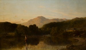 Paesaggio montano con fiume, c.1838-86 da Thomas Danby