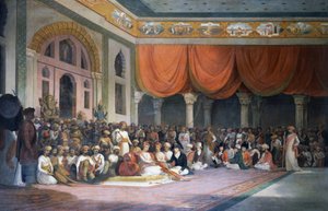 Charles Warre Malet che conclude il trattato con il Peshwa dell