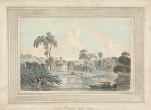 Cascina, fiume e chiatta da Thomas Daniell