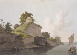 Tempio indù vicino a Currah, sul fiume Gange, da 