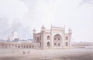 Il portale del Taj Mahal, Agra, Uttar Pradesh da Thomas Daniell