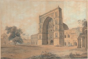 La moschea di Juanpore costruita da Sultan Hussain Sherki da Thomas Daniell