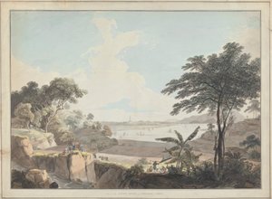Veduta del fiume Canton, vicino a Whampoa, Cina da Thomas Daniell