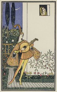 Illustrazione per Il Decamerone di Boccaccio (litografia a colori)