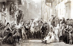 Il principe Carlo Edoardo (1720-88) e gli Highlander entrano a Edimburgo dopo la battaglia di Preston, 21 settembre 1745
