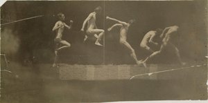 Fotografie della ruota di Marey di George Reynolds, 1884 da Thomas Eakins