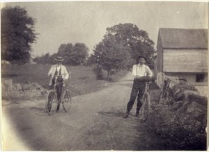 Samuel Murray e Benjamin Eakins in bicicletta da Thomas Eakins
