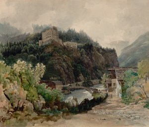 Veduta del castello di Landeck in Tirolo