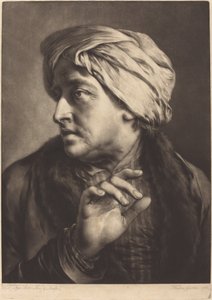 Uomo con turbante e camicia a righe da Thomas Frye