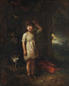 Un ragazzo con un gatto, mattina