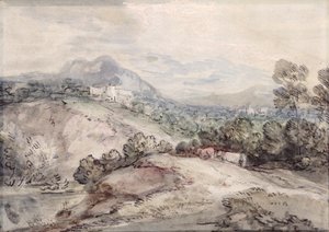 Un paesaggio collinare da Thomas Gainsborough