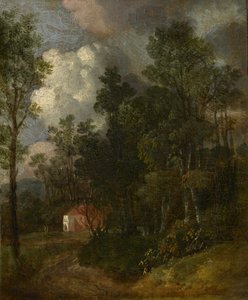 Paesaggio Boschivo con Figure vicino a una Casa da Thomas Gainsborough