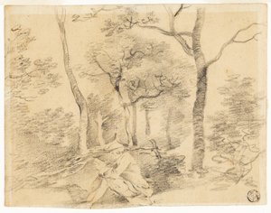 Gainsborough che disegna nei boschi da Thomas Gainsborough