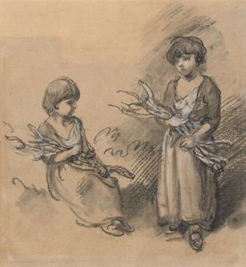 Studi di ragazze che portano rami