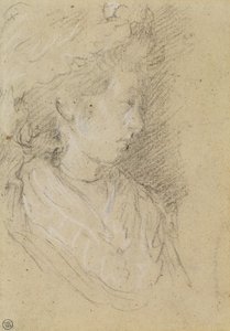 Studio di una donna con cuffia da Thomas Gainsborough