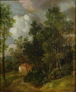 Paesaggio boscoso con casa di campagna e due figure da Thomas Gainsborough