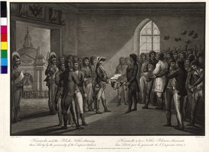 Tadeusz Kosciuszko e gli aristocratici polacchi chiedono allo zar Paolo I la loro libertà