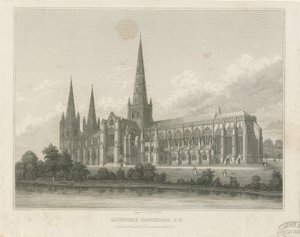 Cattedrale di Lichfield - Vista Sud-Est: incisione