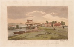 Una selezione di venti delle vedute più pittoresche di Parigi: Il mulino ad acqua sopra il ponte a Charenton da Thomas Girtin