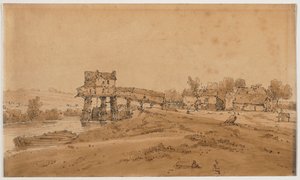 Una Selezione di Venti delle Vedute Più Pittoresche di Parigi: Il Mulino ad Acqua sopra il Ponte di Charenton