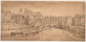 Una selezione di venti delle vedute più pittoresche di Parigi: Veduta del Pont St. Michel, presa dal Pont Neuf da Thomas Girtin