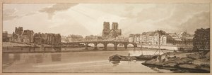 Una selezione di venti delle vedute più pittoresche di Parigi: Vista del Pont de la Tournelle e Notre Dame vista dall