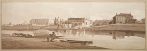 Una selezione di venti tra le più pittoresche vedute di Parigi: Veduta del palazzo e del villaggio di Choisi sulle rive della Senna