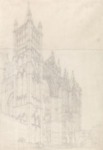 Cattedrale di Peterborough, Huntingdonshire, c.1794 da Thomas Girtin
