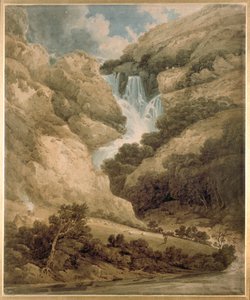 La gola di Wathenlath con le cascate di Lodore, Derwentwater, c1801
