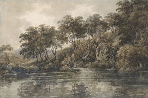 Alberi e stagni vicino a Bromley, Kent, c.1798 da Thomas Girtin